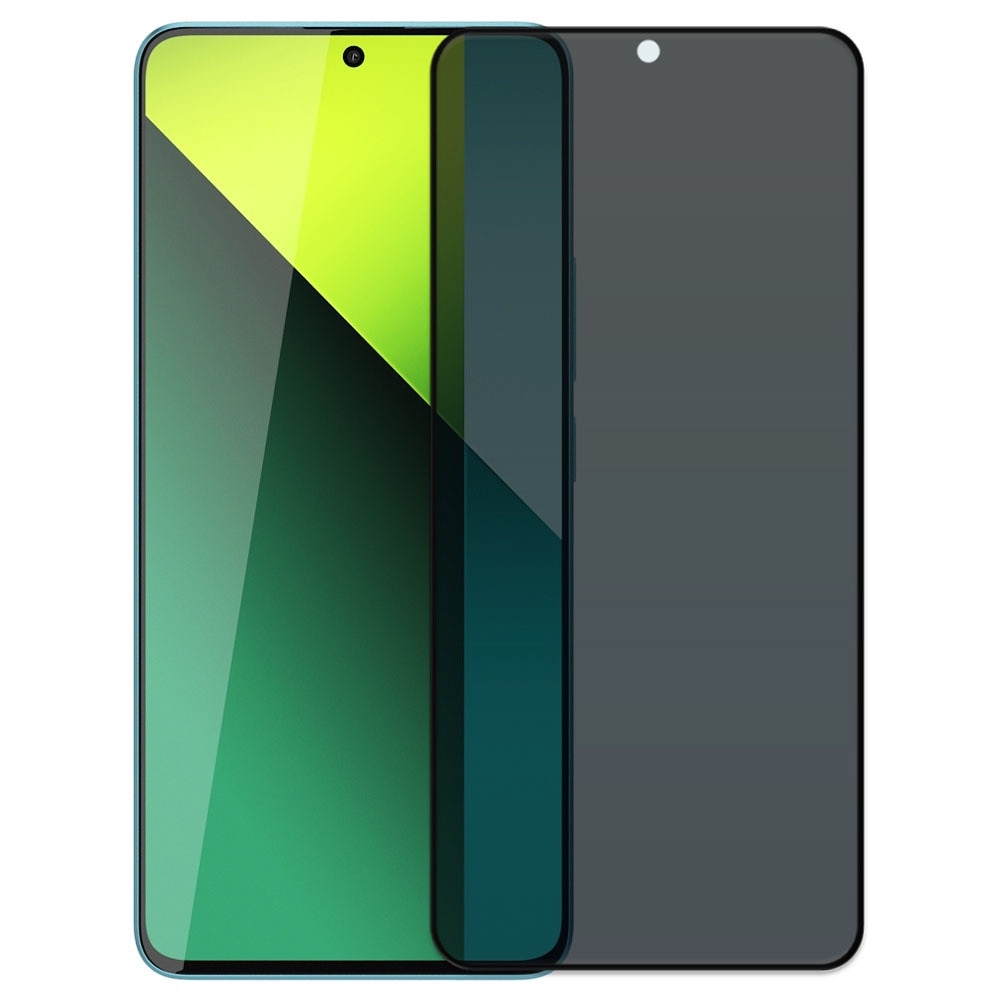 Folie din sticla securizata pentru Xiaomi Redmi Note 13 Pro 5G, HAMSTERBOX Privacy Shield, Protectie completa ecran, Full face, Aplicare rapida, Case Friendly, Negru
