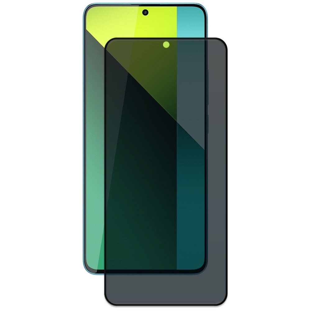 Folie din sticla securizata pentru Xiaomi Redmi Note 13 Pro 5G, HAMSTERBOX Privacy Shield, Protectie completa ecran, Full face, Aplicare rapida, Case Friendly, Negru