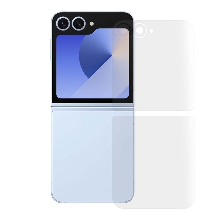 SILKASE matt hátfólia Samsung Galaxy Z Flip 6-hoz, hátvédő, szilikon