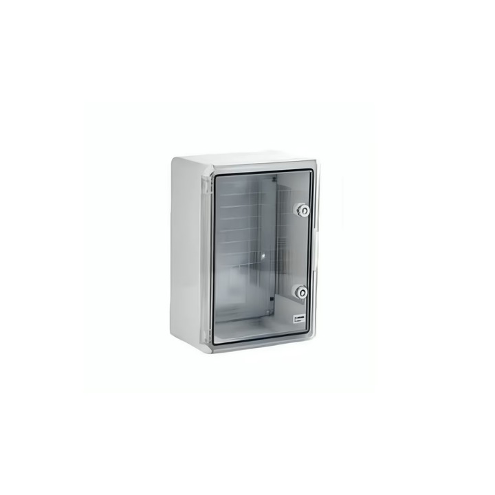 ABS шкаф 200X300X130 с прозрачна врата и метален плот
