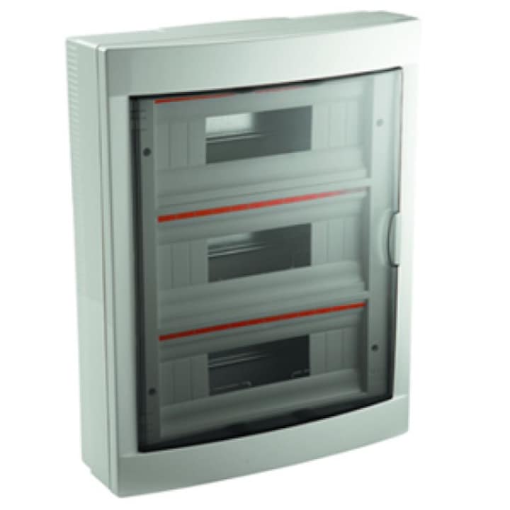 Cutie sigurante 36P IP40, usa transparenta - montaj aplicat