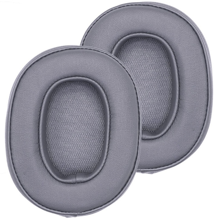 2 db Edman szivacs készlet Skullcandy Crusher 3.0 / 2.0 / 360 / EVO / ANC fejhallgatóhoz, Hesh 3, Venue Wireless Over-Ear, ökológiai bőr, szürke