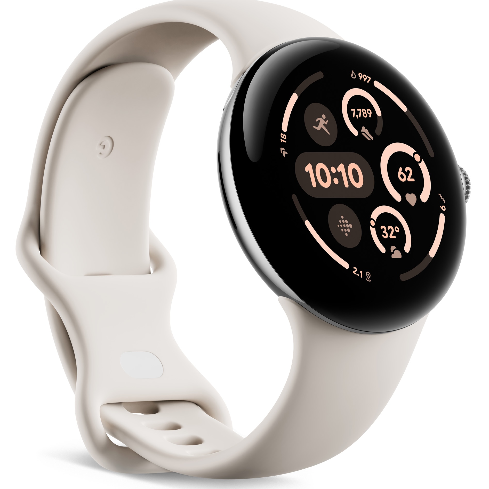 Smartwatch Pixel Watch 3, 45mm, Porcelain - eMAG.ro