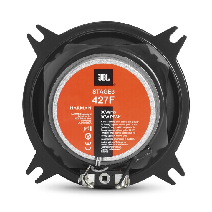 Set 2 difuzoare auto JBL Stage3 427F 10cm, 30W RMS, coaxiale
