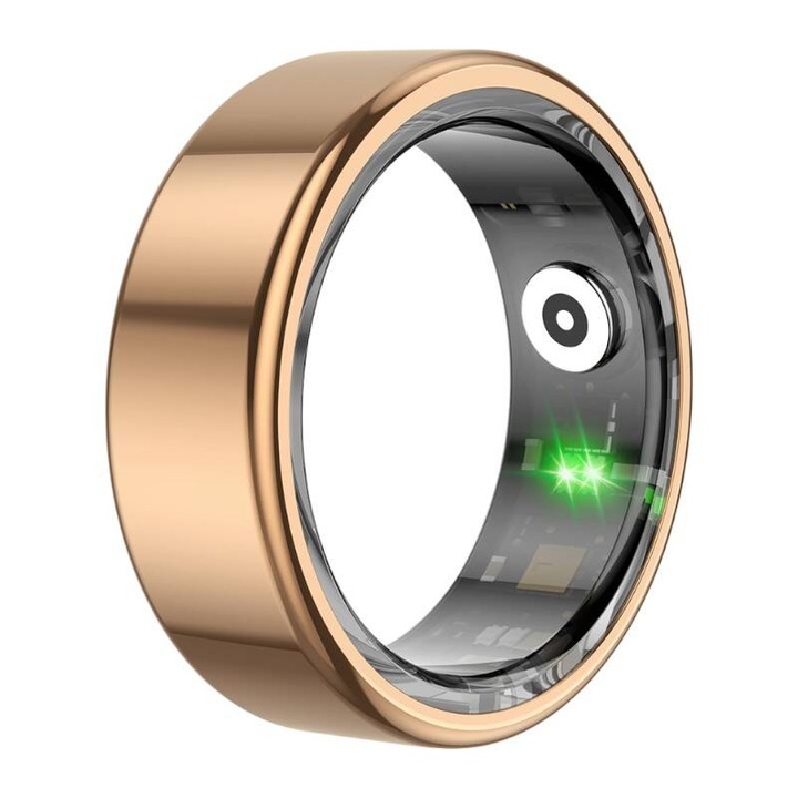 Смарт фитнес пръстен Colmi R02, Размер 12, Диаметър 21,3 мм, IP68, 17 mAh, Bluetooth 5.0, Златен