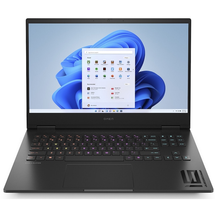 HP OMEN Gaming laptop, 16,1" QHD IPS 240 Hz, Intel Core i7-13700HX, 64 GB DDR5, 1 TB SSD, NVIDIA GeForce RTX 4080, 12 GB, Windows 11 Home, Nemzetközi billentyűzet, fekete