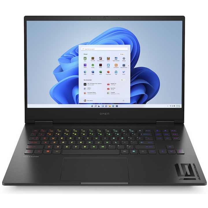 HP Gaming laptop, 16.1" QHD, Intel Core i9-14900HX, 32 GB, 1TB SSD, NVIDIA GeForce RTX 4080, 12 GB, Windows 11 Home, Német billentyűzet, Fekete