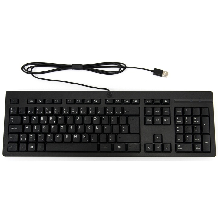 Клавиатура, HP, USB, Цифрова, жична, черна