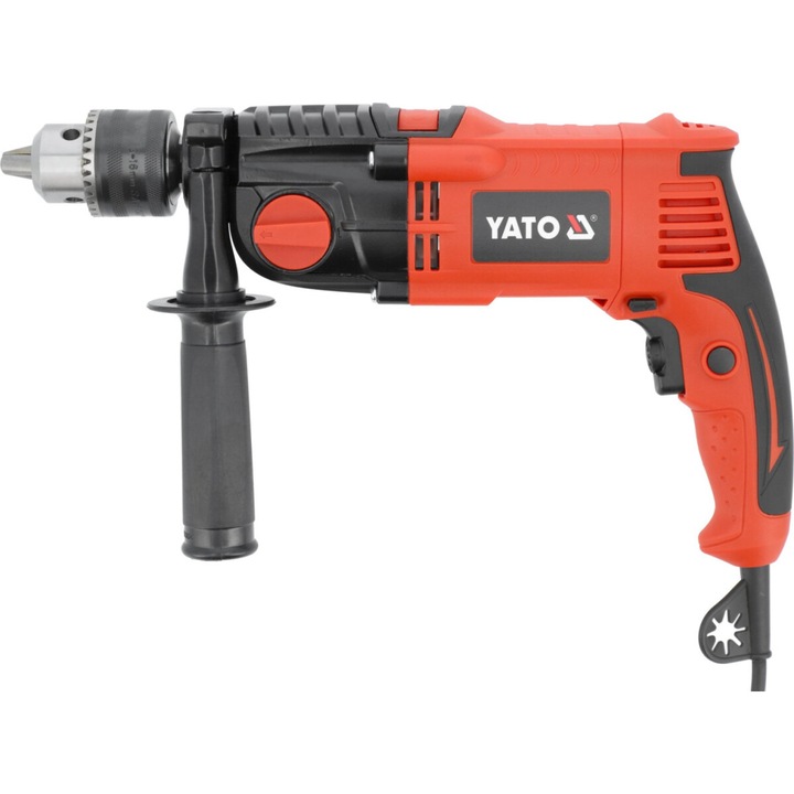 Ударен винтоверт Yato, 1200W, 2 скорости, 16 мм, червен/черен