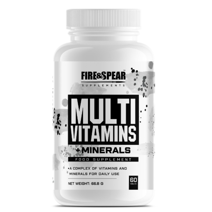 Fire & Spear Multivitaminok és ásványi anyagok az energiáért és az erős immunrendszerért, 60 tabletta