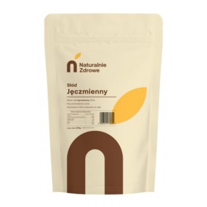 Malt de orz pentru copt, NATURALNIE ZDROWE, macinat, bogat in fibre si vitamina B, 500g