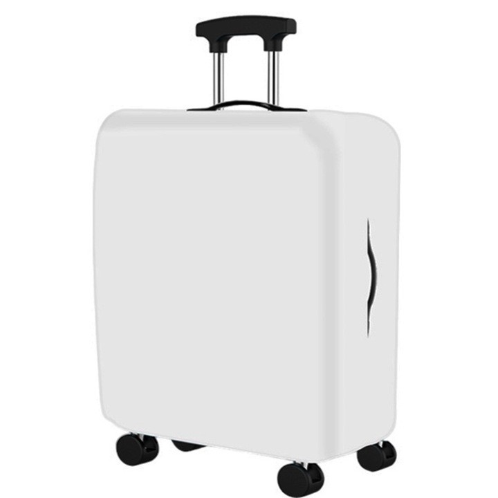 Husa elastica NINI pentru protectie Troler sau Valiza, Marimea S ajustabila, culoare Alb AK4800