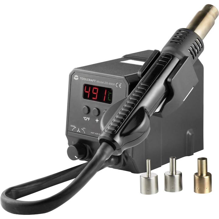 Statie de lipit-dezlipit cu aer cald 300 W 100 - 500 °C Toolcraft ZD-8908