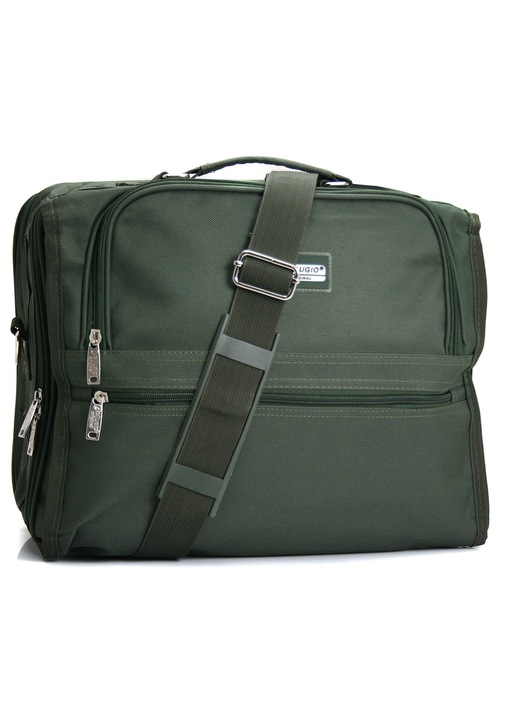 Férfi futártáska, Bellugio, nylon, sötétzöld