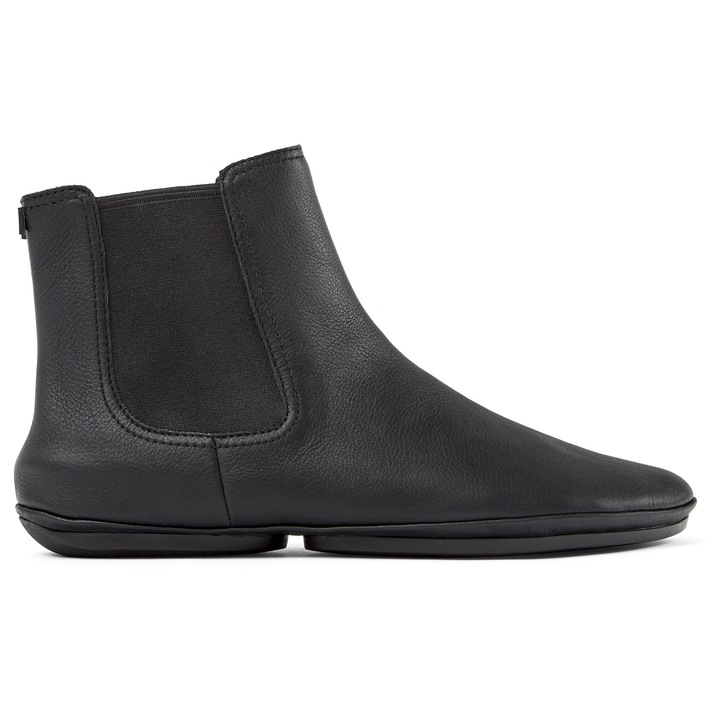 Camper, Ghete Chelsea de piele cu segmente textile Right Nina 1313, Negru stins