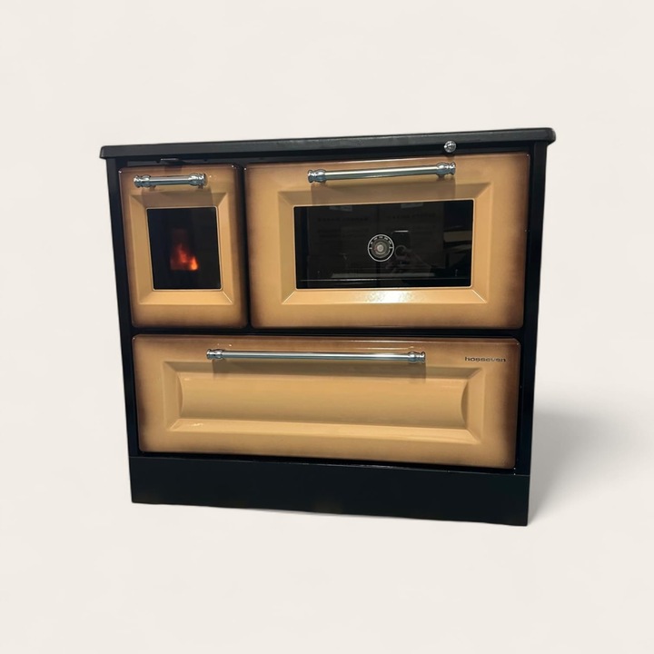 Soba cu cuptor pe lemne 4012C - cappuccino