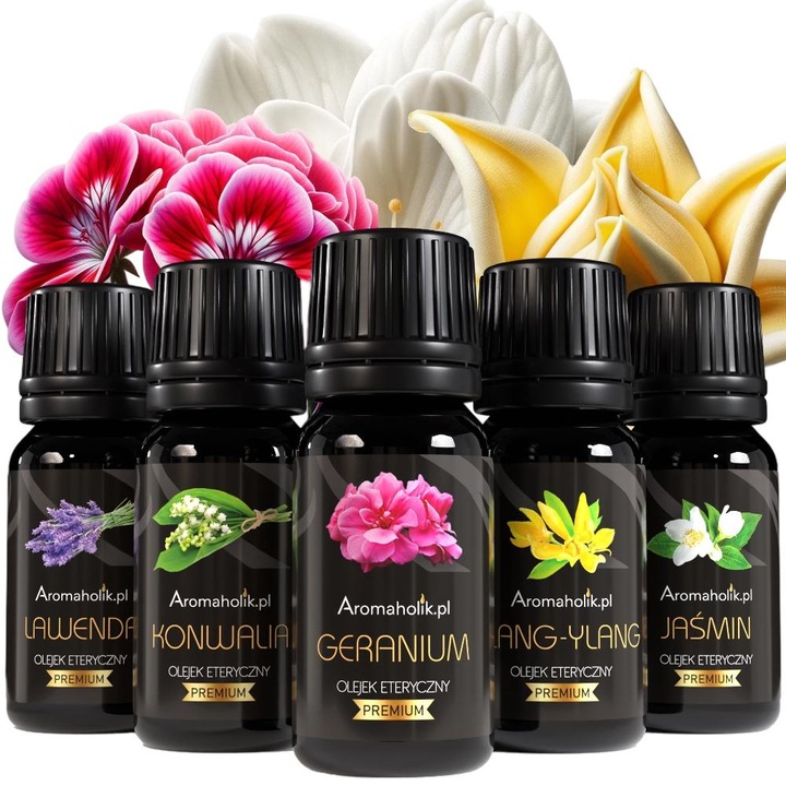 Комплект 5 масла за ароматерапия Aromaholik, 5x10 мл