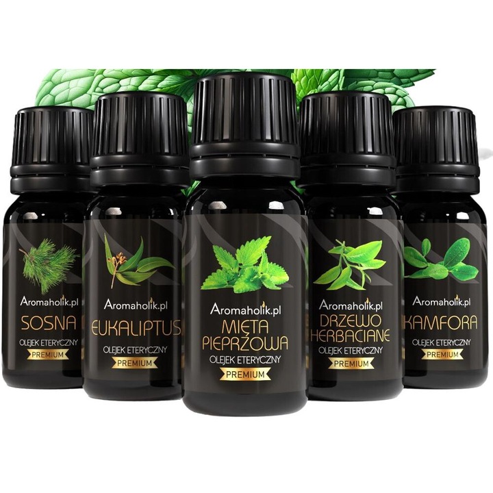 Комплект 5 масла за ароматерапия Aromaholik, 5x10 мл