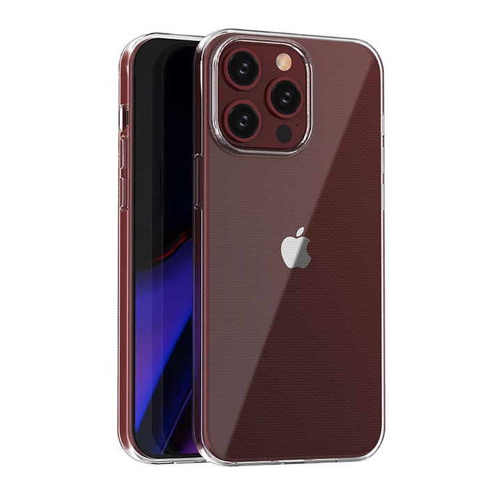 Калъф Ultra Clear, съвместим с iPhone 15 Pro Max, TPU, 0,9 mm, прозрачен