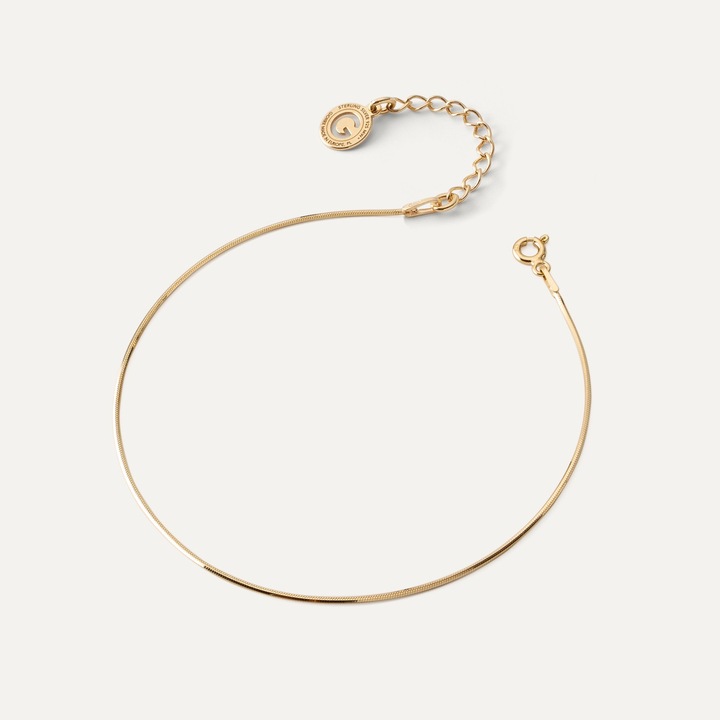 Сребърна гривна, позлатена