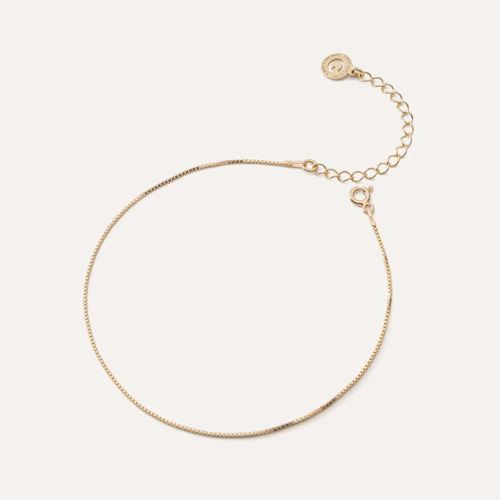 Сребърна гривна, венецианка, позлатена