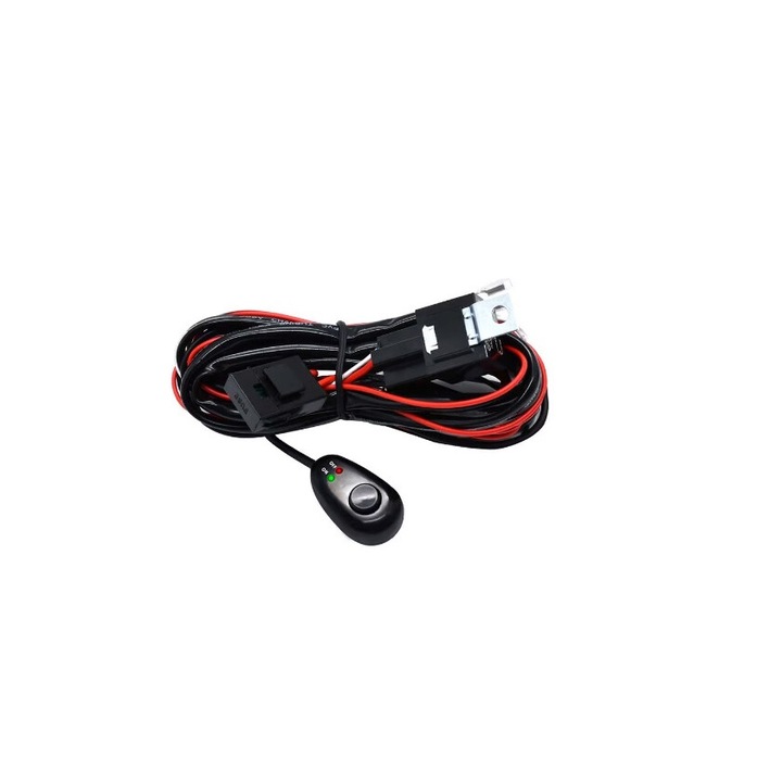 Kit cablaj cu buton, alimentare 12 v, leduri