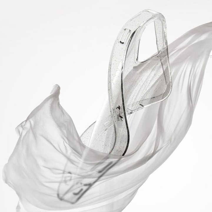 Защитен калъф, съвместим с Oppo Reno12 Pro, SparkleSkin, с блясък, силикон, Transparent