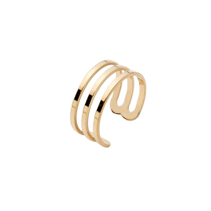 Inel triplu din argint pentru degetul de la picior, placat cu aur – Argint 925, design modern si elegant, Giorre