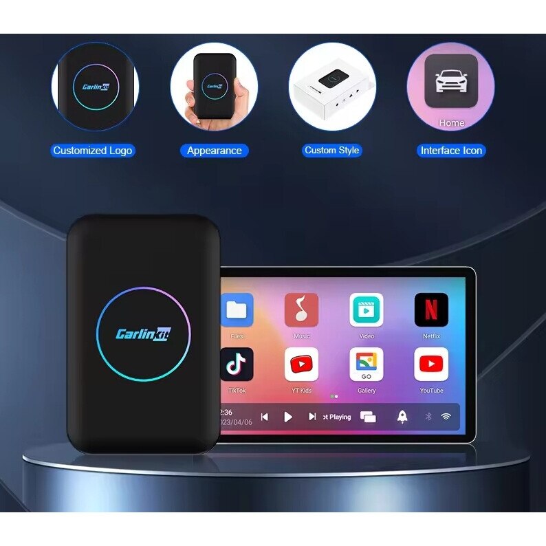 Adapter Wireless CarPlay Android Auto AI Box 2024 CarlinKit Android 10 ...