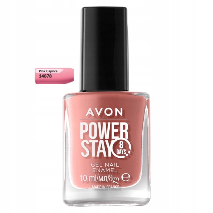 Lac de unghii Avon Powerstay, rezistenta 8 zile, fara lampa UV, Pink Caprice