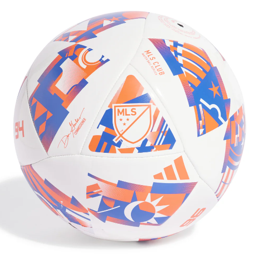 Minge fotbal Adidas MLS Club, marime 5, alb/rosu