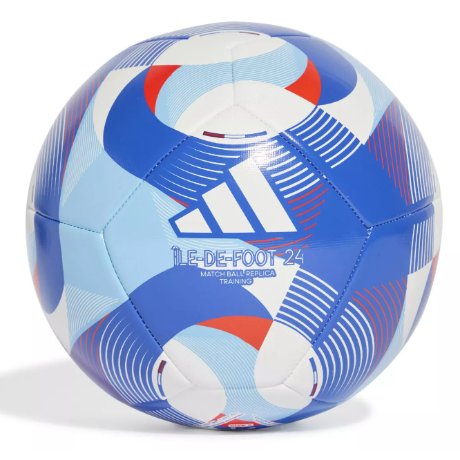 Minge oficiala fotbal Adidas Olympics Training, marime 5, alb/albastru