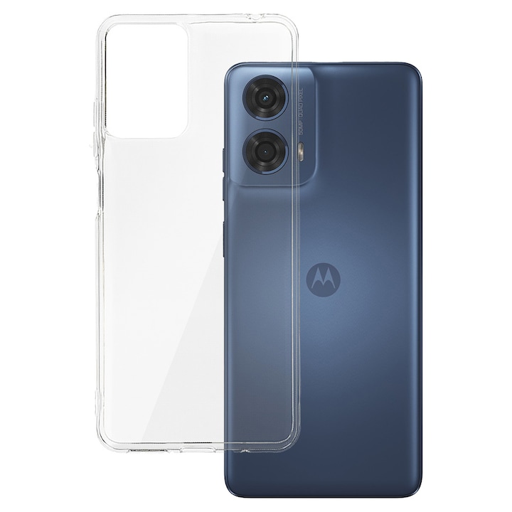 Husa protectie Mat-Tech compatibila cu Motorola Moto G24 / G04, Anti-soc, 2MM, Protectie Camera, Decupaje Precise, Rezistenta la impact, Margini ridicate pentru protectia ecranului, Transparenta