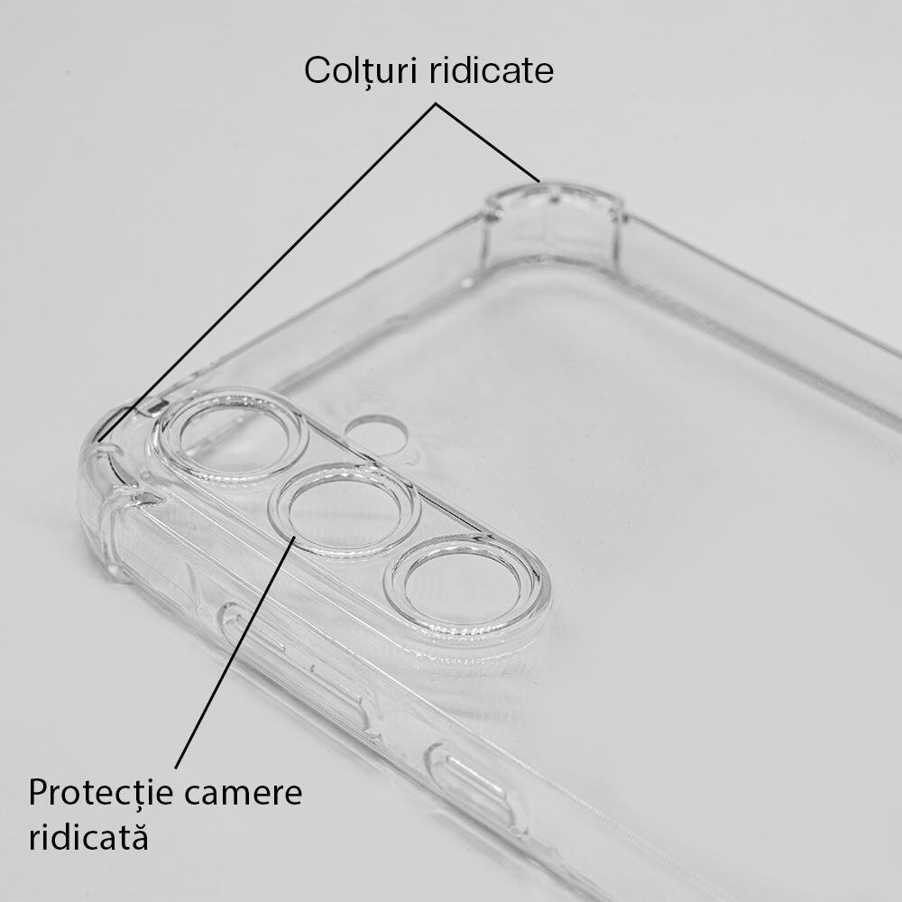 Husa Antishock SILKASE pentru Samsung A26, protectie camera, silicon transparent