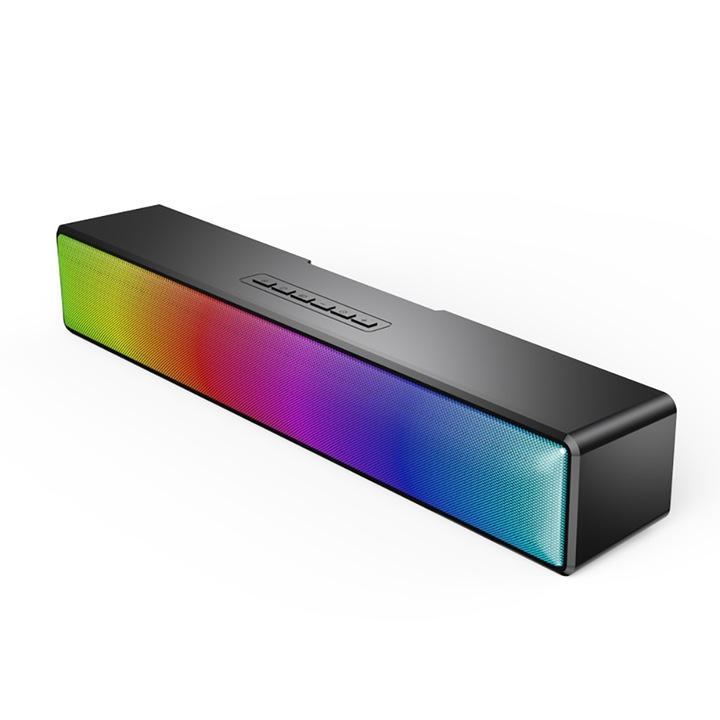 Саундбар AFK 601, безжичен bluetooth 5.1, 10 w, FM радио, RGB светлини, TF карта MP3, черен