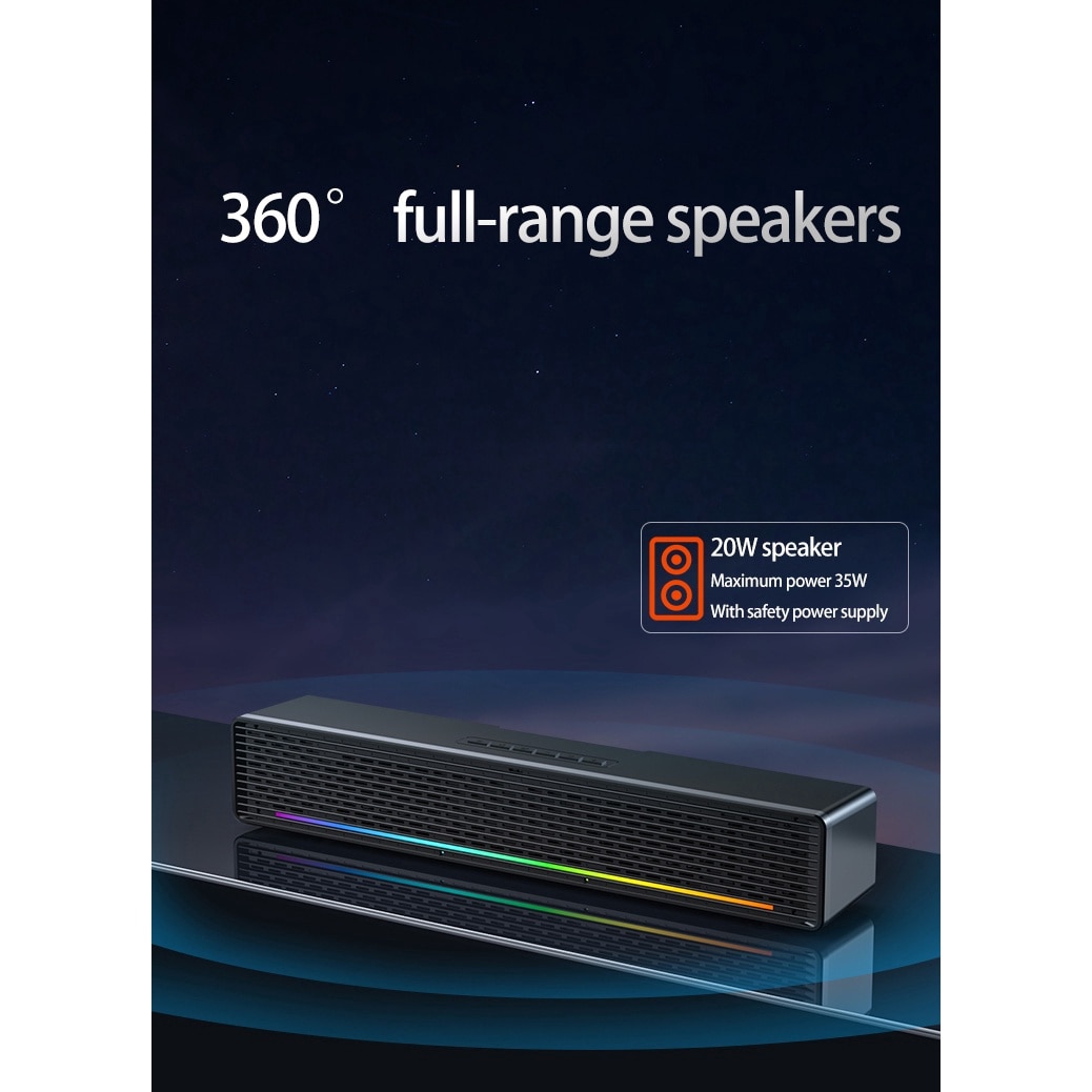 Soundbar AFK 602, 2 canale, bluetooth 5.1, 20 W, Negru