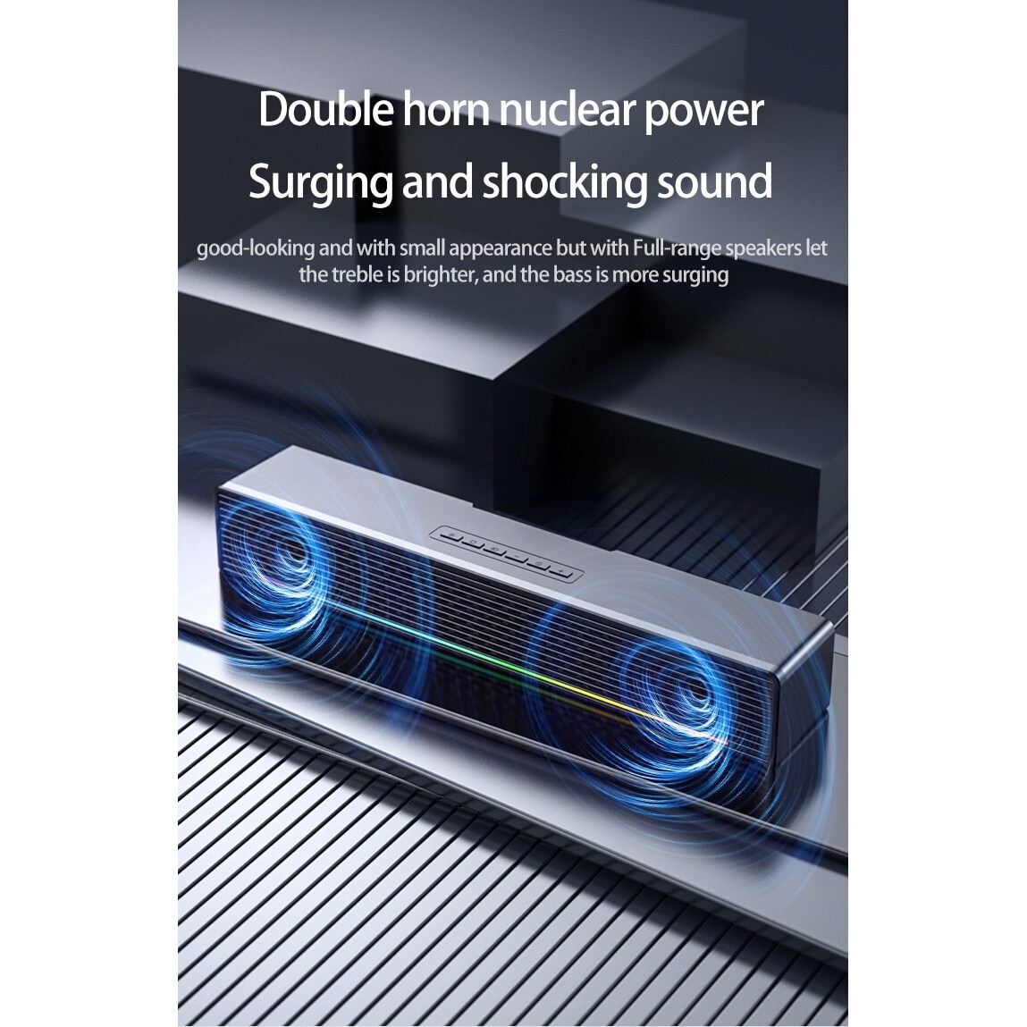 Soundbar AFK 602, 2 canale, bluetooth 5.1, 20 W, Negru