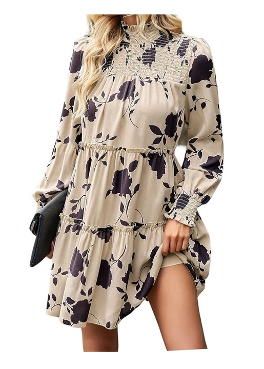 Noi nyari mini ruha, Bebreez Chic, Hosszu ujju, Bezs es, Sötétkék/Bézs