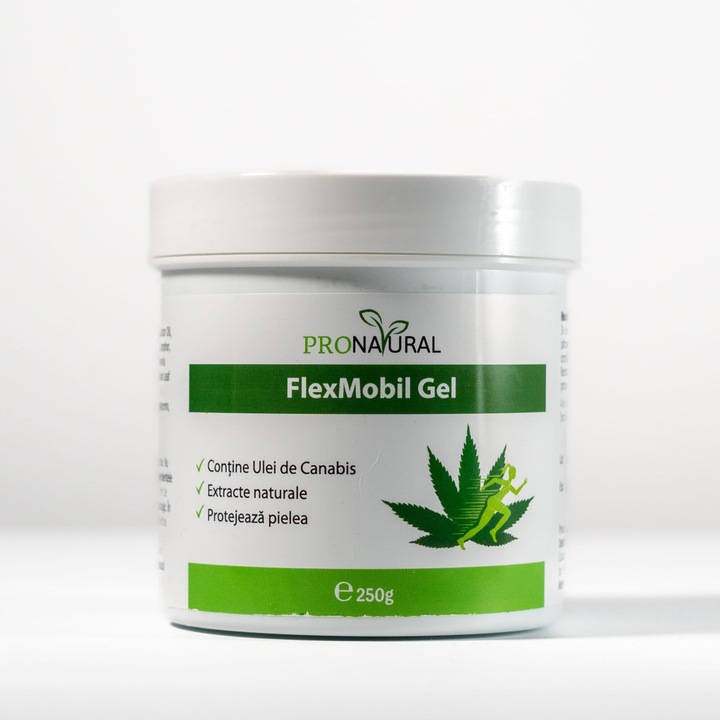 Gel pentru dureri de oase, articulatii si reumatism, Flexmobil Gel, 250 g, Pro Natural
