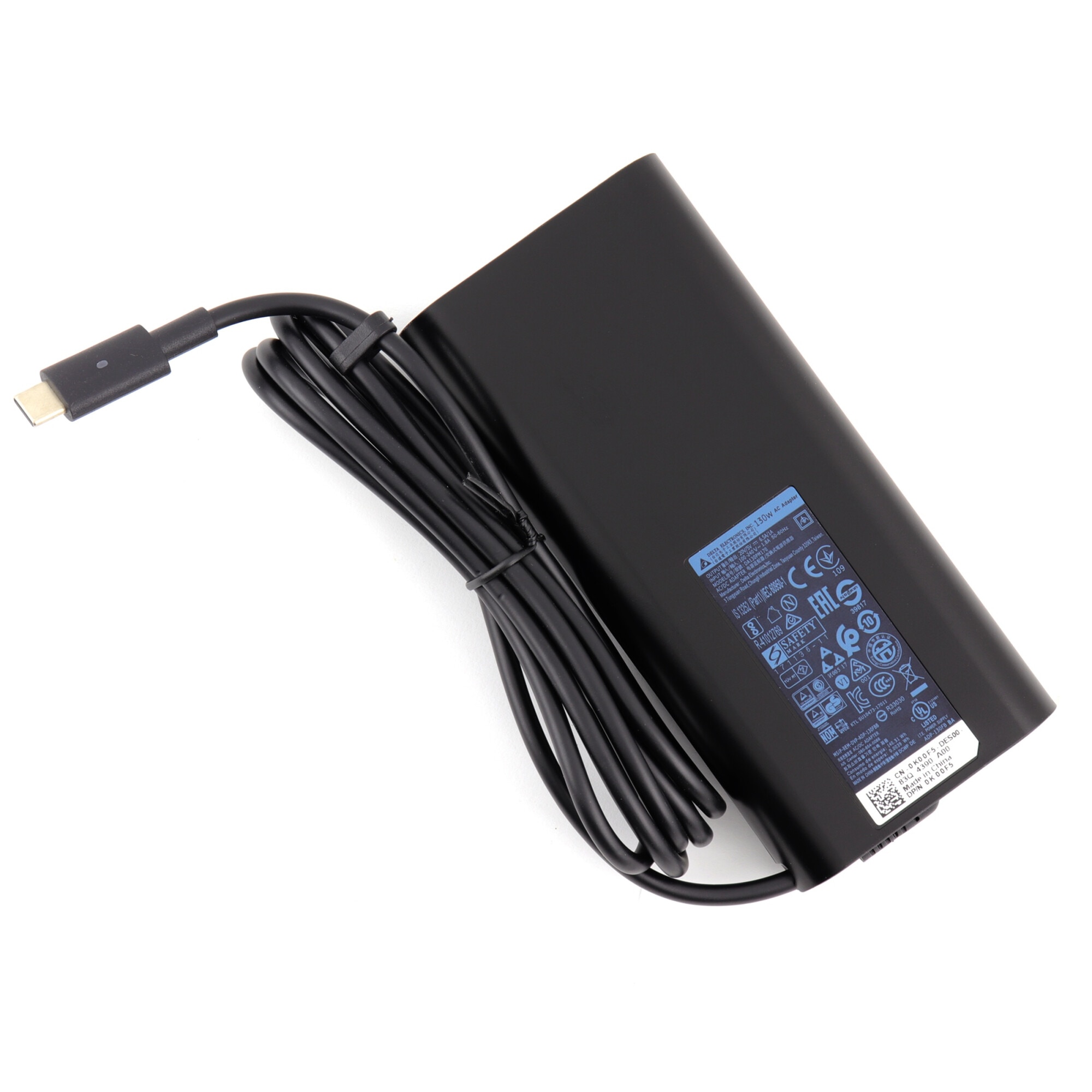 DELL Power source USB-C charger adapter 130 W 7MP1P K00F5 M0H25 DA130PM170 HA130PM170 XPS Latitude Precision Power cable is included DELL Power source USB-C charger adapter 130 W 7MP1P K00F5 M0H25 DA130PM170 HA130PM170 XPS Latitude Precision Power cable is included