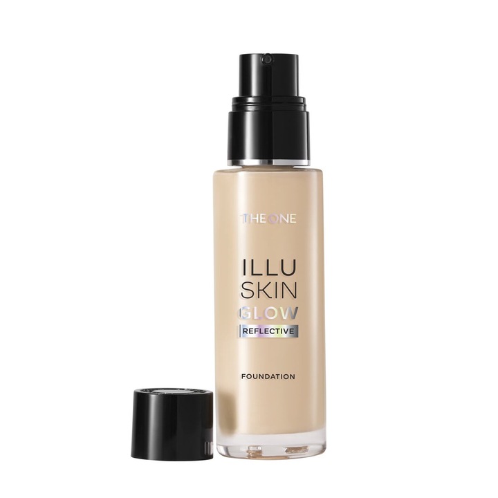 Fond de ten Oriflame Illuskin Glow, efect iluminator, rezistent la apa/transpiratie, Marble Neutral, 30ml