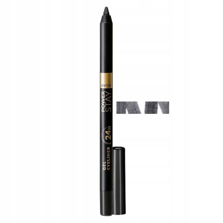 Молив за очи Avon Power Stay, водоустойчив, smoky-eye ефект, стомана