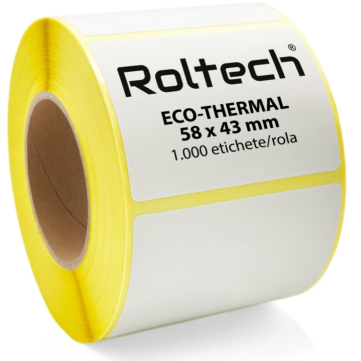 ROLTECH hőcímketekercs, 58 x 43 mm, 1000 címke/tekercs