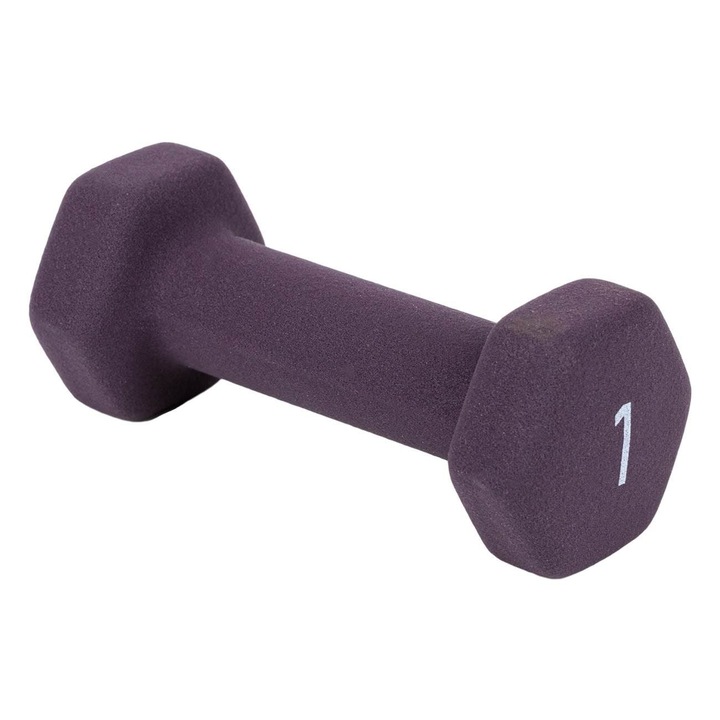 Greutate antrenament hexagonala mov 1kg