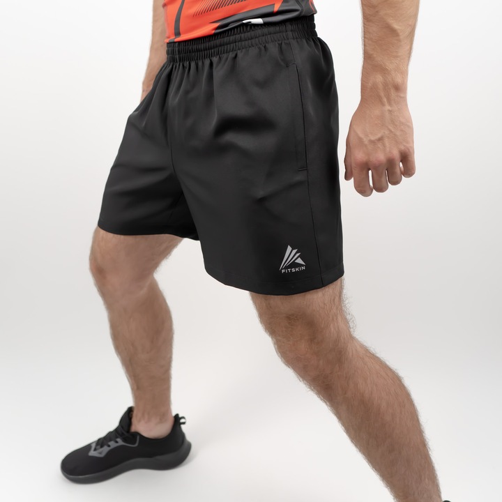 Short Fitskin Basic - Black, Negru