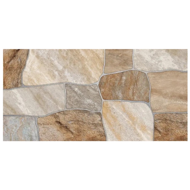 Гранитогрес RIVER STONE, кафяв порцелан, 60x30 см, - 6060-0254