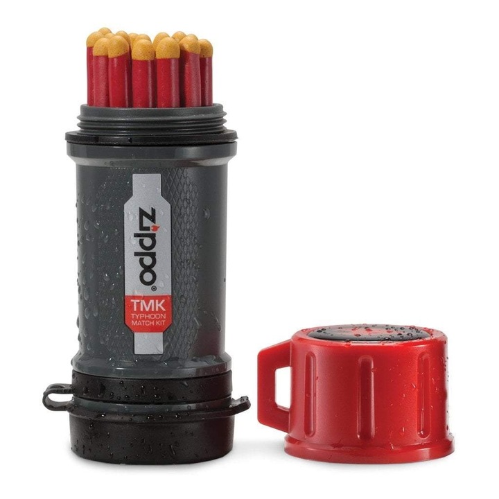 Set chibrituri Zippo Typhoon rezistente la vant si apa cu etui (15 bucati) 40483 / 40495