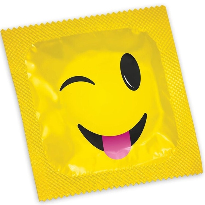 Set Prezervative Pasante Smiley, Transparent, 144 Buc, 54mm
