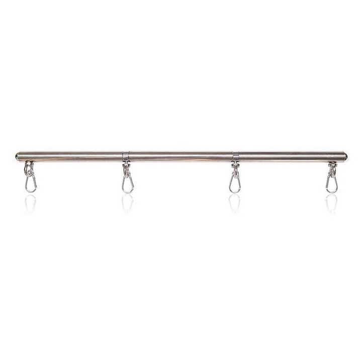Bara metalica pentru BDSM, Ohmama, 4 carlige, 63.5cm
