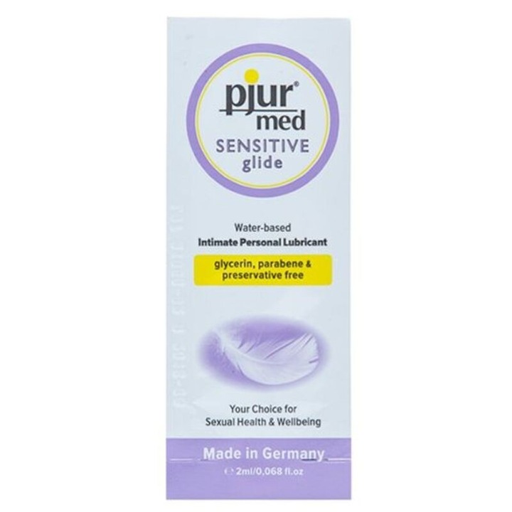 Pjur MED Sensitive Glide vízbázisú síkosító, glicerin és parabének nélkül, 2 ml